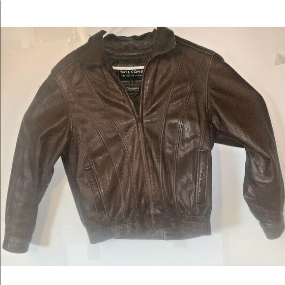 WILSON'S BROWN LEATHER JACKET Men’s thinsulate - Picture 1 of 4